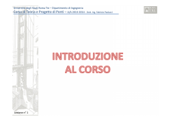 1. Teoria e Progetto dei Ponti