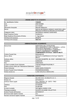 ORDINE DIRETTO DI ACQUISTO Nr. Identificativo