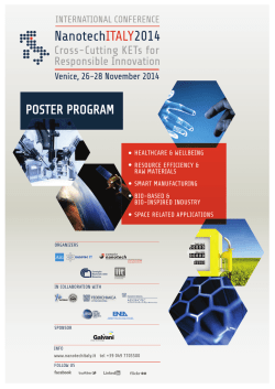 NanotechItaly Poster Session Program