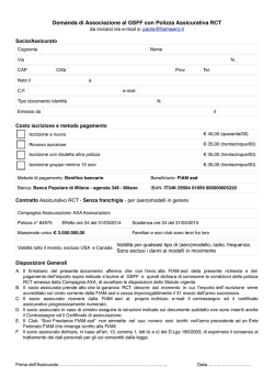 Domanda di Associazione - Federazione Italiana Aero Modellismo