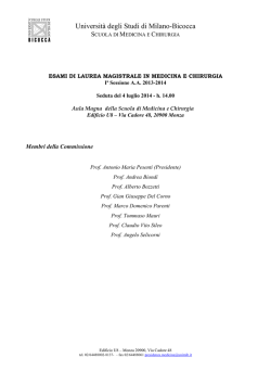 Universit&agrave; degli Studi di Milano-Bicocca