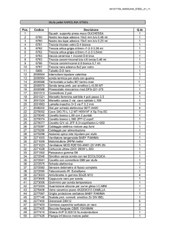 Stufa pellet KAROLINA STEEL Pos. Codice Decrizione Q.t&agrave; 1