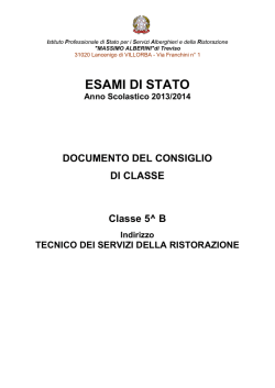 5B diurno "ristorazione" - Istituto Alberghiero "M. Alberini"