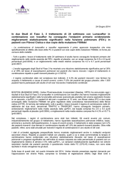 Comunicato Stampa Vertex