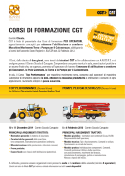 CORSI DI FORMAZIONE CGT