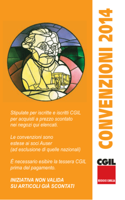 CONVENZIONI 2014 - CGIL REGGIO EMILIA