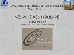 La Neurite vestibolare