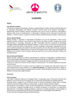 LA SQUADRA - Ospedale San Raffaele