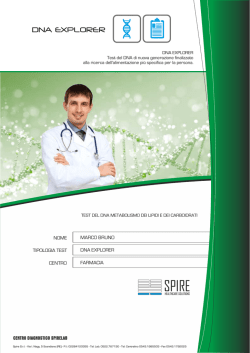 Fac simile referto DNA EXPLORER