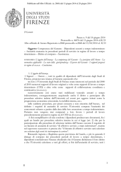 Parere n. 9 - Universit&agrave; degli Studi di Firenze