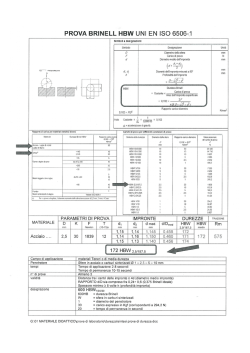 PROVA BRINELL HBW UNI EN ISO 6506-1