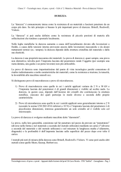 Durezza Vickers - itis galileo galilei conegliano