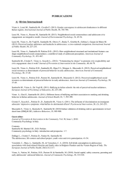 PUBBLICAZIONI A) Riviste Internazionali