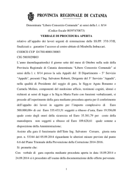 3&deg; Verbale di gara - aggiudicazione