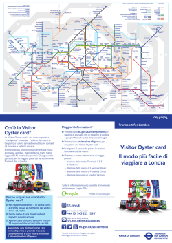 Visitor Oyster card - Italiano