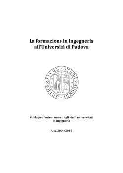 Download Guida A.A. 2014-2015 - Scuola di Ingegneria