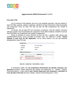 Aggiornamento ARGO-Emolumenti V. 3.31.0