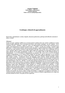 Angelo Vigliotti Grafologia e disturbi di