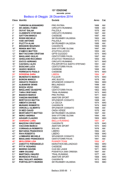 La classificha di Bedisco