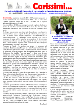 Avvento 2014 - Unit&agrave; Pastorale | di Lacchiarella e Casirate Olona