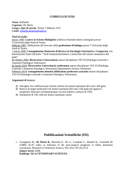 Curriculum Vitae - CampusNet - Universit&agrave; degli Studi di Torino
