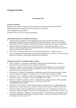 Curriculum - Universit&agrave; della Calabria