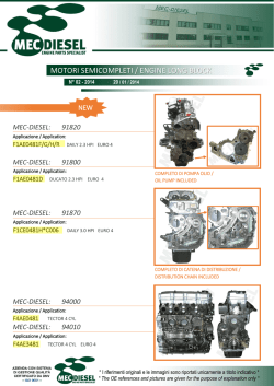 MOTORI SEMICOMPLETI / ENGINE LONG BLOCK