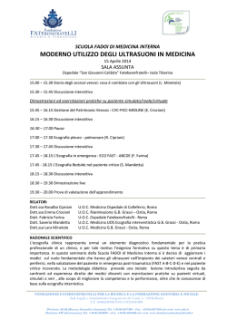 moderno utilizzo degli ultrasuoni in medicina