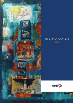 Bilancio sociale del Gruppo vetrya 2014