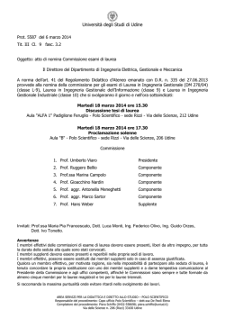 II Commissione LT Gestionale-appello marzo 2014