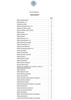 Programmi Laurea Magistrale in Giurisprudenza A.A. 2013-14