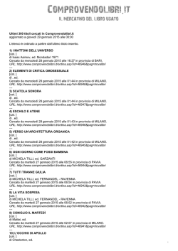 cercati - Libri Usati: Compro Vendo Libri