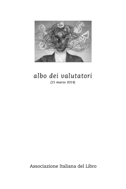 ALBO DEI VALUTATORI (15 03 2014) - Associazione Italiana del Libro