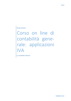 Corso on line di contabilit&agrave; generale: applicazioni IVA