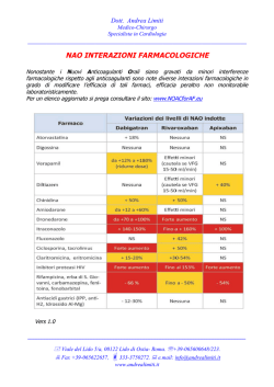 NAO INTERAZIONI FARMACOLOGICHE