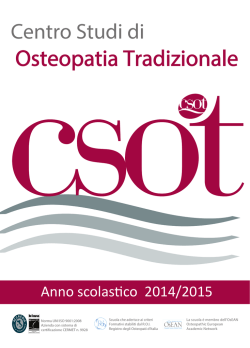 d&eacute;pliant - Centro Studi di Osteopatia Tradizionale srl