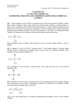 Capitolo 10 - Il legame chimico II: la geometria