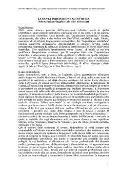 LA SANTA INQUISIZIONE SCIENTIFICA