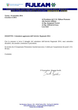 circolare n&deg;04- 2014 calendario aggiornato attivit&agrave;