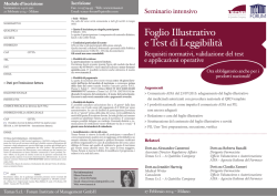 Foglio Illustrativo e Test di Leggibilit&agrave;