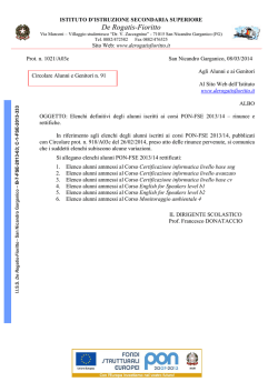 Consulta la Circolare - Liceo scientifico statale G. De Rogatis