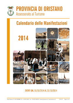 Calendario Eventi e Manifestazioni della Provincia di