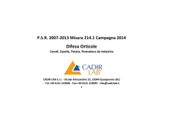 Difesa Orticole - Confagricoltura Alessandria