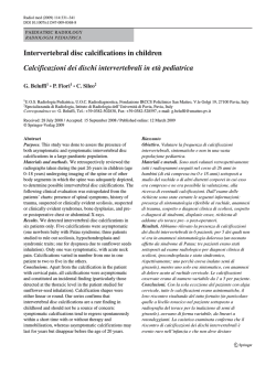 Intervertebral disc calcifications in children