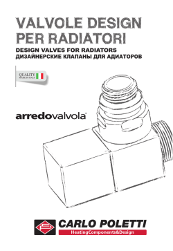 VALVOLE DESIGN PER RADIATORI