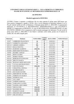 UNIVERSIT&Agrave; DEGLI STUDI DI PADOVA &ndash; CdL in MEDICINA E