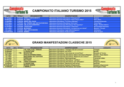 Calendario Turistico Nazionale F.M.I. 2015