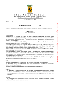 Provincia di Napoli - determinazione dirigenziale n. 4787 del 19/06