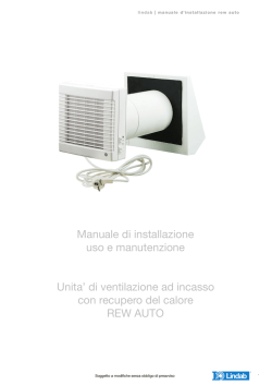 di ventilazione ad incasso con recupero del calore REW