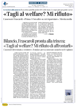 Tiratura: nd Diffusione: nd Lettori: nd Dir. Resp.: Armando Nanni